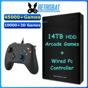 Retrobat 14TB Hard Drive Retro Arcade Games + Wired PC Controller - Hot Sale!!!