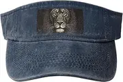 [RLDOBOFE] Sun Visor Hat Adjustable Empty Top Baseball Cap Lion with lines Sun Hats for Women Men Sports Hats Summer Beach Cap