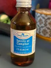 Vintage Good Health Spirits of Camphor bottle, 80% alcohol sealed
