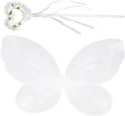 OATIPHO 1 Set Butterfly Wing for White Costume Props Fabric Girl Outfits Fairy Wing