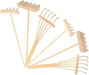 GANAZONO 6Pcs Mini Rake Set for Gardening and Sandbox Crafts Durable Tools for Sand Table Decoration Compact Design for Creative Sand Garden Landscapes