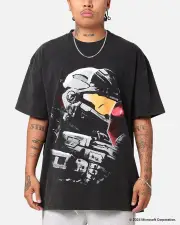 [GOAT CREW] Goat Crew X Halo Halo Reach Vintage T-shirt Black Acidwash - Size L L Black Acidwash