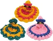 [Generic] Laddu Gopal Woolen Dress/Poshak Kanha Ji Dresses Set of 3 Bal Gopal Ji ki Poshak Woolen Poshak for Ladoo Gopal for Size 2