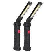 [Built-in 18650 Battery] Bikight COB LED Multi Function Folding Work Light Set USB Rechargeable LED Flashlight Mini Torc