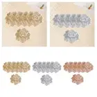 6 Pieces Floral Placemat Anti Slip Flower Table Mat for Party Kitchen Dining