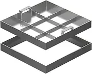 Well Covers & Frames with Retractable Handles, Recessed Well Covers, Reinforced Beam Septic Tank Covers, Square Well Covers for Driveways/Docks/Yards(19.6x35.4in