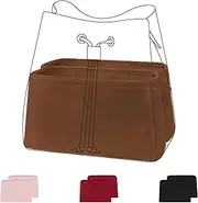 [DGAZ] Silk Purse Organizer Insert for LV Neonoe BB/MM Bags（Double interlayer），Silky Smooth Bag Organizer，Luxury Handbag & Tote Shaper（Gold，MM）