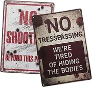 2pcs Warning Sign Iron Drawing Garden Sign No Trespassing Sign Property Warning Board Iron Caution Sign Outdoor Sign Private Property Warning Sign Outdoor Private Property Signs