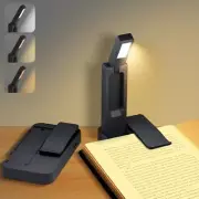Rechargeable Book Light for Reading in Bed,Foldable Clip-On Reading Black