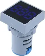 22mm Mini Digital Voltmeter Square AC 20-500V Volt Voltage Tester Meter Power LED Indicator Lamp Display (Color : Blue)
