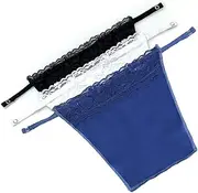 [LQALYNLQ] 3PCS Lady Lace Clip-on Mock Camisole Bra Insert Overlay Modesty Panel