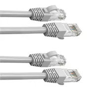 2x Cruxtec 10m CAT6/RJ45 Network Lead Cable LAN Ethernet Internet Router Cord WH