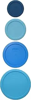 [Pyrex] 4 Lid Open Waters Bundle for 1-cup, 2-cup, 4-cup and 6/7-cup Glass Bowls Made in the USA