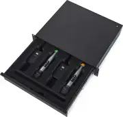 Gatore Wireless Microphone Rack Mount Drawer - Fits 4 Mics and Body Packs