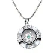 Holy Hamsa Pendant Necklace lucky charm Star Jewish Judaica Kabbalah spiritual