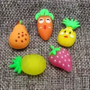 25 Assorted Soft Silicone Rubber Flatback Various 3D Fruit Flatbacks Slime Charm
