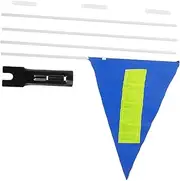 PAMINGONO 1 Set Professional Safety Flag for Bicycles Lightweight Fiberglass Pole with Flag for Riding Team Events and Holiday Celebrations Durable and Easy to Carry