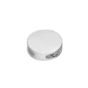 Sterling Silver 9mm Frosted Flat Round Disc Bead Circle Beads