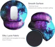 Mouse Wrist Rest Pad Desk Mat Blue Galaxy Foam Memory Mouse Rest Pa Cute Gaming
