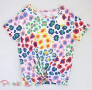 *NWT* Mini Boden: Leopard Print Tie-Front Tee, size 11/12 years.
