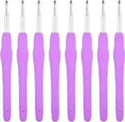 8 Pcs Size H Crochet Hooks US Ergonomic Crochet Hook Crochet Needles Aluminum Kn
