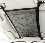 Kaskawise Ceiling Cargo Net Pocket, 31"X21" Adjustable Double-Layer Mesh SUV ...