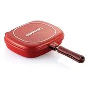32cm Double Sided Frying Pan Non Stick Griddle Pressure Grill