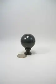 Lamp Finial Large Stone Marble Ball Black Solid Dark Brass Fitting 40 mm 36A