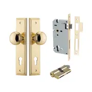 Iver Paddington Door Knob on Stepped Backplate Entrance Kit Key/Key