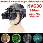 NVG30 Helmet Night Vision Monocular Scope Wide View Infrared Digital Binoculars