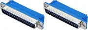 uxcell D-sub Connector DB37 IDC Crimp Connector Male Socket 37-pin 2-Row Male Serial Port Terminal Breakout for Mechanical Equipment CNC Computers Pack of 2