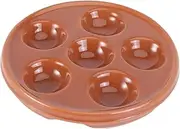 CONGARTENO Ceramic Escargot Dish Compartment Baking Plate for Snails Oysters Shellfish Dishwasher Safe Ceramic Snail Tray for Entertaining Barbecues