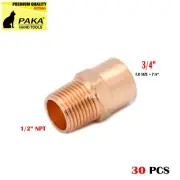3/4" C x 1/2" Male NPT Threaded Copper Adapters ( 2 PCS )