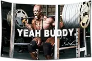 Yeah Buddy Motivational Gym Banner - Inspire Your Workout with this Banner - Perfect Fitness Wall Decor for Gym, Dorm - Stay Motivated with Cool Motivation Art - 3x5 Feet
