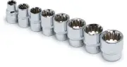 Titan Tools 15203 8Pc Sae Dr Spline Socket Set 5/16"-3/4"
