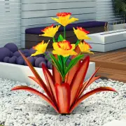 Metal Garden Outdoor Yard Art Huge Agave Plants Decoration Decorated Flowers