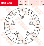 TRW Lucas Brake disc MST430, rigid
