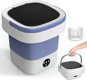 Mini Washing Machine, 12 L 2-in-1 Camping Washing Machine Small with Removable Drying Basket, 3 Modes Deep Cleaning, Portable Mini Washing Machine, Travel Washing Machine for Underwear, Baby Clothes