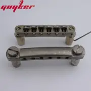 Guitar Stop Bar Tailpiece +Tune O Matic Roller Saddle Guitar Bridge Nickel Rust