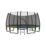 Kahuna 14ft Twister Springless Trampoline - Rainbow