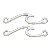 Wave Pattern Connector Silver Color Charms Craft Jewelry Making Connectors 20Pcs