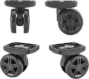 ZGUZMCMK 4 Pieces Luggage Wheels Swivel Wheels 360 Degree Rotation Wear Resistant Universal Black Trunk Wheels Travel Case Caster