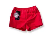 Kappa Boys Swim Trunks Red Colorblock Elastic Waist Lined Mesh Pocket 12 New