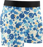 [FRODOTGV] Vibrant Navy Blue Dots Men's Boxer Brief Shorts Breathable Underwear for Men Compression Interiores Para Hombres
