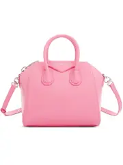 Givenchy Mini Antigona Bag in Box Leather Bright Pink