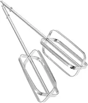 SHOWERORO 2Pcs Stainless Steel Beaters Attachments for Hand Mixers Fit Egg Beater Replacement Parts for Kitchen Splash Mixing Food Safe Material for
