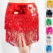Sequined Fringe Hip Scarf Waist Wrap Costume For Belly Dance And Performances