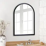 Americanflat 20x30 Framed Black Arched Mirror - Arched Wall Mirror for Bathroom, Living Room, Entryway Hall, and Mirror for Bedroom - Curved Arch Mirror