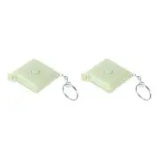 2pcs Measuring Tape 1.5M/60-inch Square Retractable Tailors Tape Measure, Green