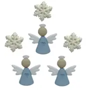 Scandinavian Angels - Christmas Novelty - Craft Sewing Scrap - Shelly's Buttons